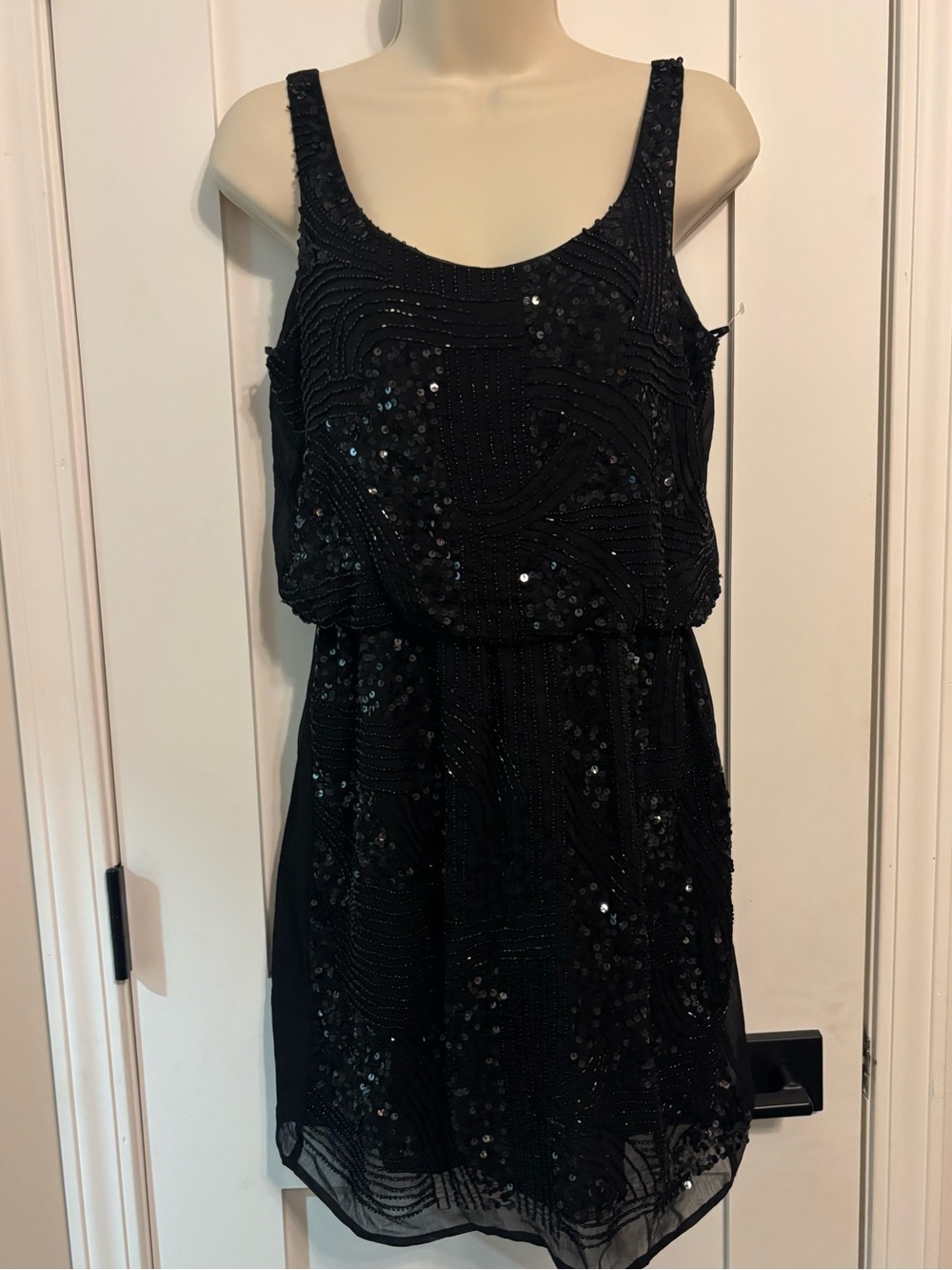 Gianni Bini Black Sequin Mini Dress